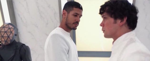 Gabriel Checking Out Bellamy - The 100 Season 7 Episode 12