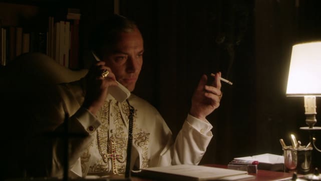 Smoking pope the young pope season 1 episode 9