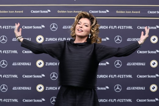 Shania Twain arrives for the ZFF Golden Icon Award ceremony and "Casino" 