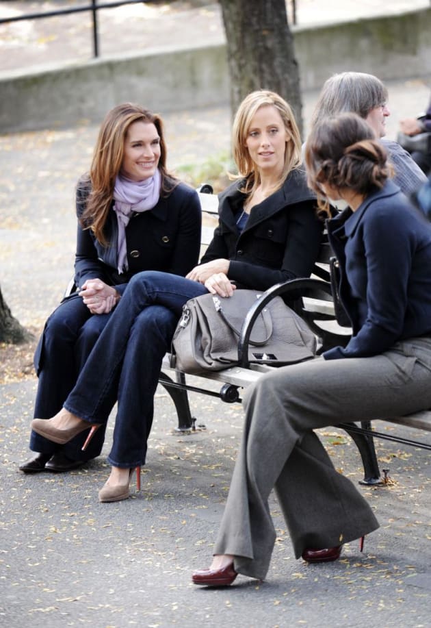 Kim, Lindsay, and Brooke on Set