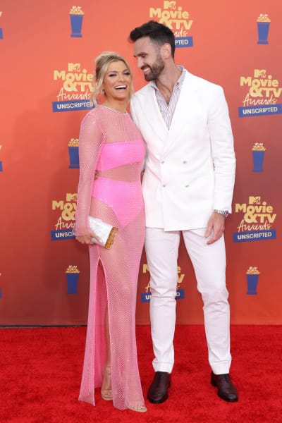 Lindsay Hubbard and Carl Radke attend the 2022 MTV Movie & TV Awards: UNSCRIPTED