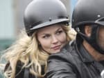 Emma on a Motorcycle