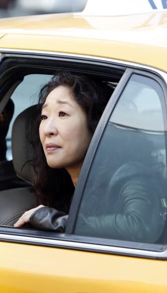 Cristina in a taxi - Grey's Anatomy