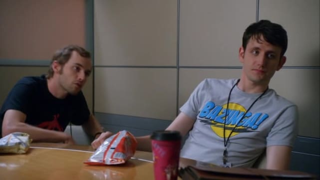 The NSA Guys: Jeff Dellinger (Zach Woods) and Stephen Dinovera (Michael Urie)