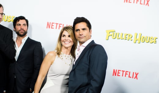 ohn Stamos and actress Lori Loughlin attend the premiere of Netflix's 'Fuller House'