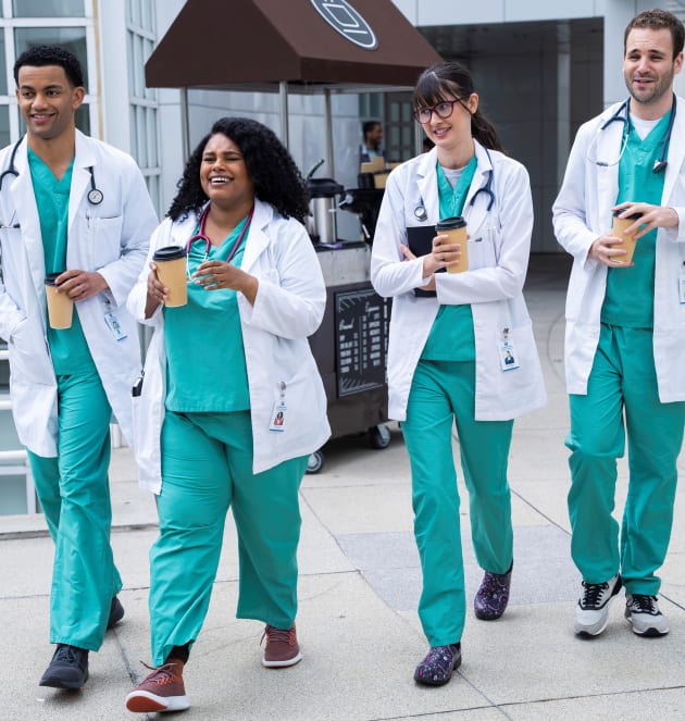 Laughing Interns -tall - The Resident Season 5 Episode 9