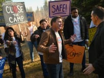 People from town protest prison firefighter camp LEAD - Fire Country Season 2 Episode 7