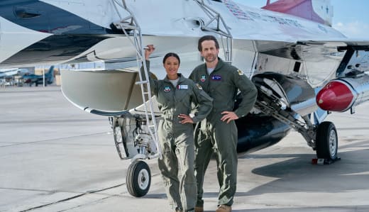 Heather Hemmens, Niall Matter, and a Fighter Jet - Hallmark Movies & Mysteries Channel