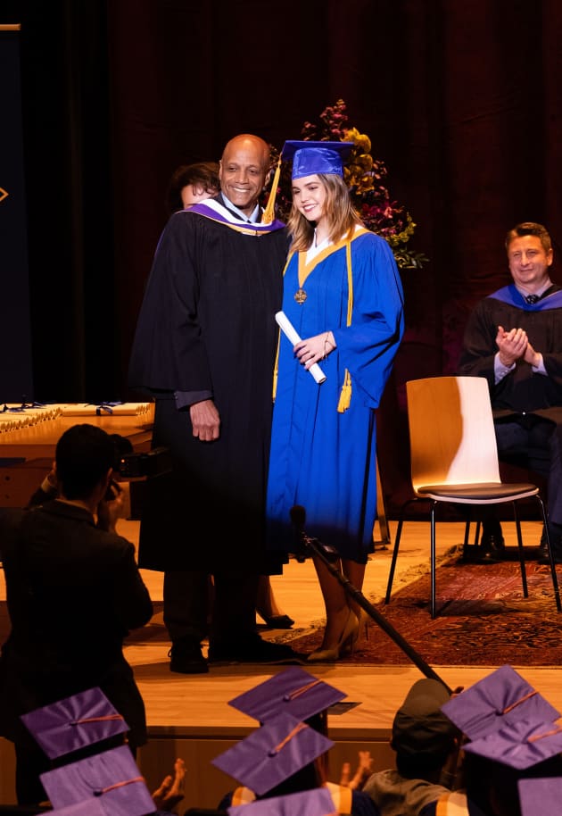 Grace Poses for a Picture with the Dean - Good Witch Season 5 Episode 10