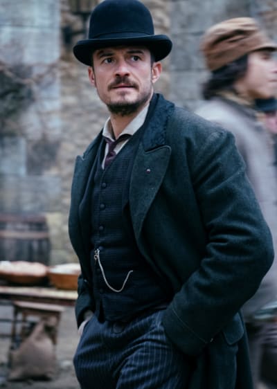 Orlando Bloom as Rycroft Philostrate on Carnival Row