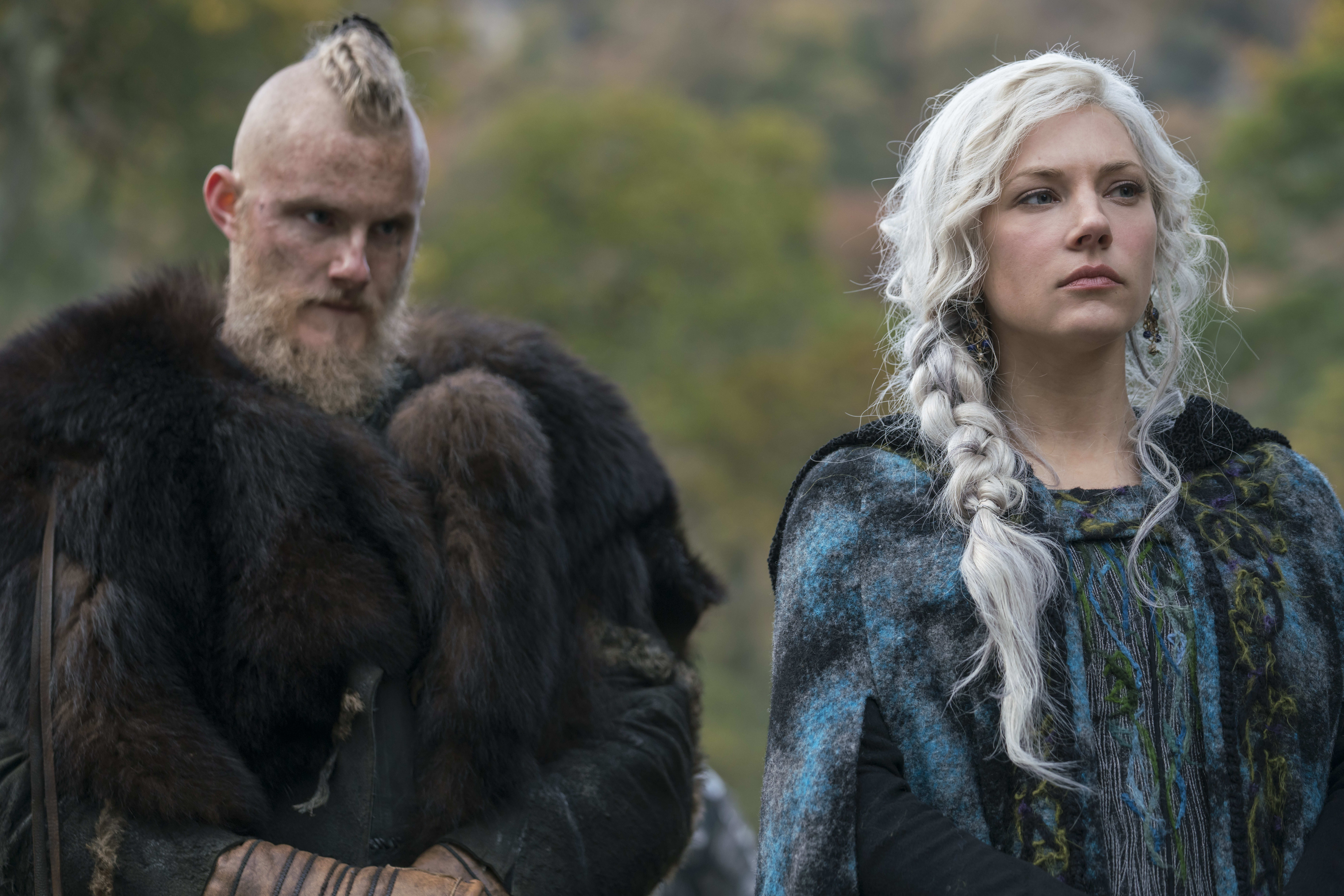 Bjorn Ironside and his mother, Lagertha., From Vikings., Myrdred .