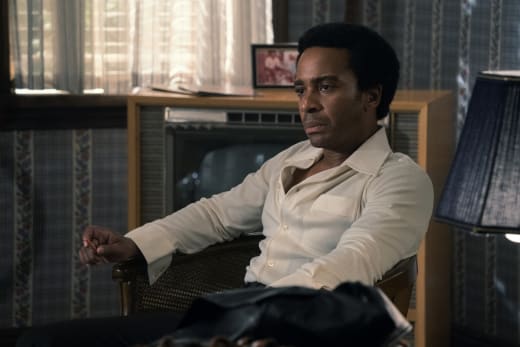 Andre Holland as Huey P. Newton in Apple TV+'s The Big Cigar 