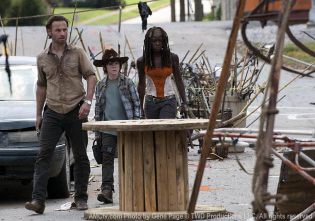 Rick, Carl and Michonne