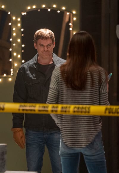 Dexter at the scene - Dexter: New Blood Season 1 Episode 4