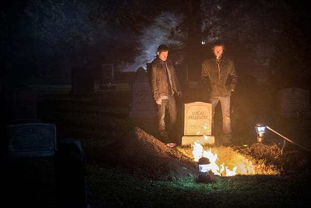 Sam and Dean burn the bones - Supernatural Season 12 Episode 3