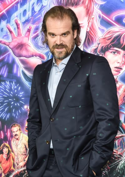 David Harbour is very excited to finish filming Stranger Things! #stra, David Harbour