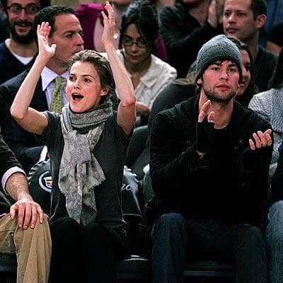 Chace Crawford, Keri Russell at Knicks Game - TV Fanatic