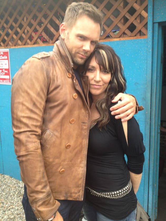 Joel McHale and Katey Segal