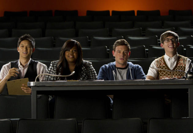 Mike, Mercedes, Finn and Artie