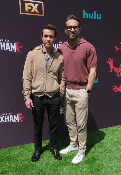 Ryan Reynolds and Rob McElhenney at the FYC Red Carpet For FX's "Welcome To Wrexham" at The Television Academy 