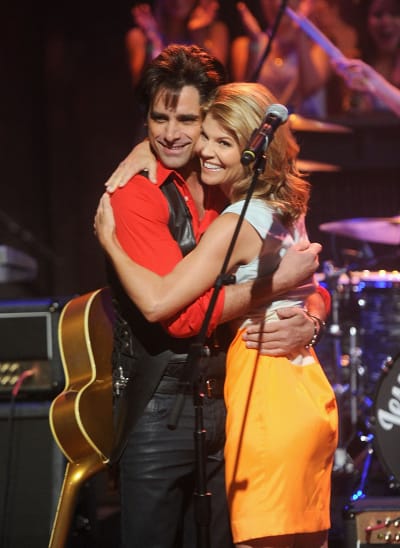 John Stamos of Jesse and the Rippers and Lori Loughlin visit 