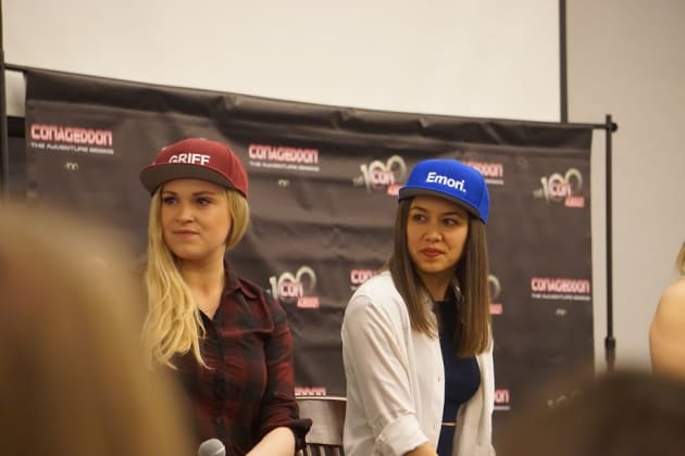 Eliza Taylor and Luisa D'Oliveira at Conageddon 2019 - The 100