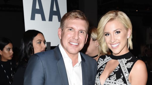 Todd Chrisley and Savannah Chrisley attends the Nicole Miller spring 2017 