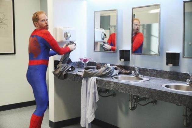 Mitchell as Spiderman