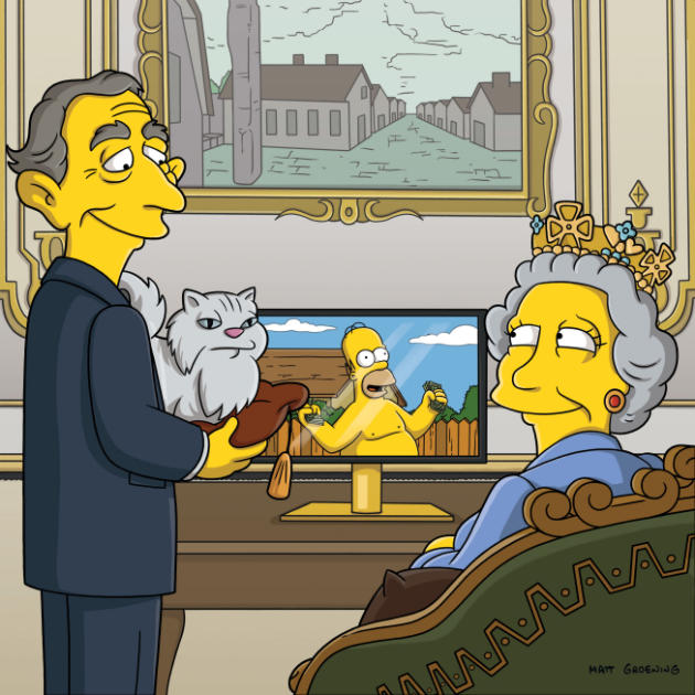 The Queen on The Simpsons