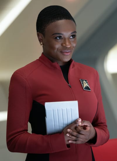 Smiling Uhura - Star Trek: Strange New Worlds Season 1 Episode 2