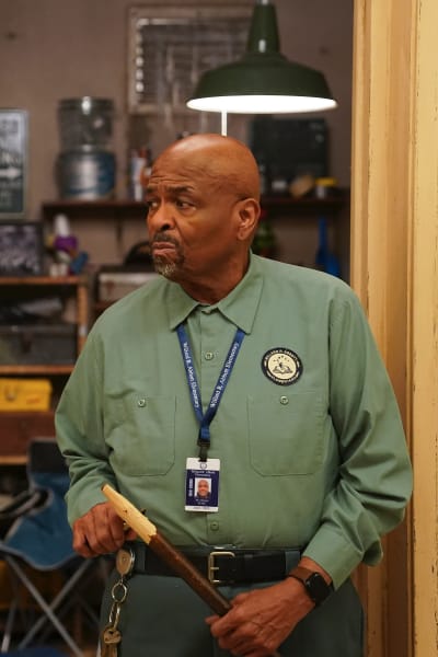 Mr. Johnson sharpening mop - Abbott Elementary Season 2 Episode 19