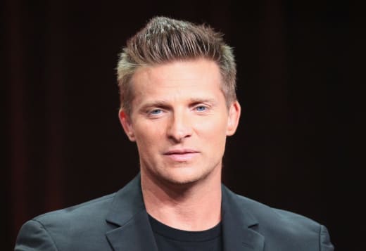 Steve Burton speaks onstage at the 'General Hospital' panel 