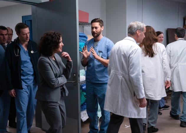 White Doctor Meeting - New Amsterdam Season 3 Episode 6