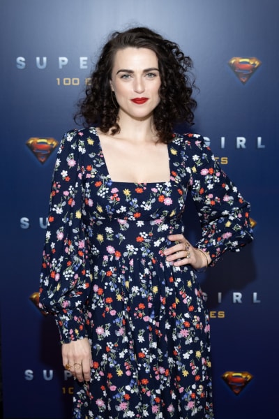 Supergirl series regular actor Katie McGrath attends the red carpet for the shows 100th episode