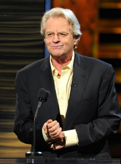 Talk show host Jerry Springer speaks onstage at the Comedy Central Of David Hasselhoff 