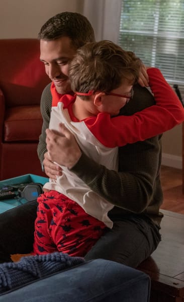 Father and Son Hug - 9-1-1 Season 3 Episode 12