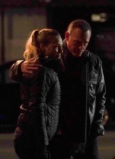 Voight Comforts Hailey -tall - Chicago PD Season 10 Episode 9