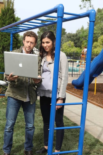 Hodgins and Angela at the Playground