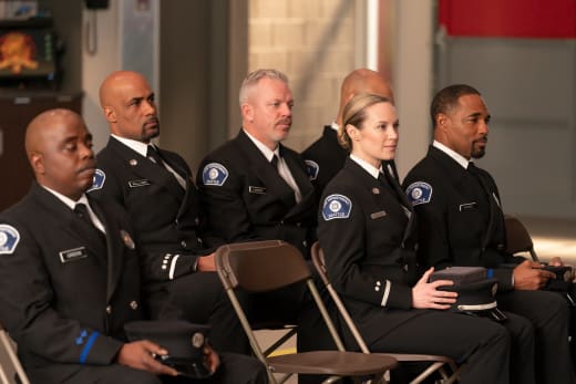 Loved Ones at Pinning Ceremony - Station 19 Season 7 Episode 5
