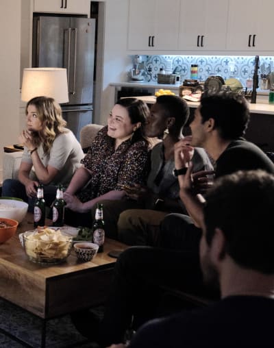 Friends Game Night - tall  - The Resident Season 3 Episode 6