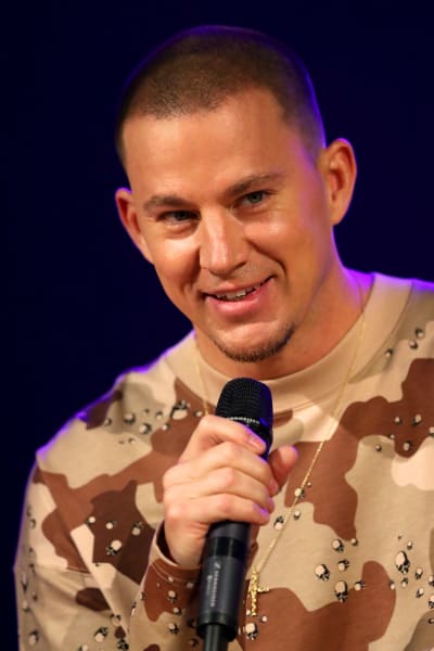 Channing Tatum With a Microphone