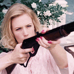 Betty Draper with a shotgun - Mad Men Season 1 Episode 9