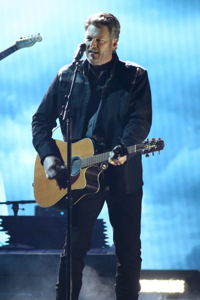 Blake Shelton performs during the 55th annual Country Music Association awards