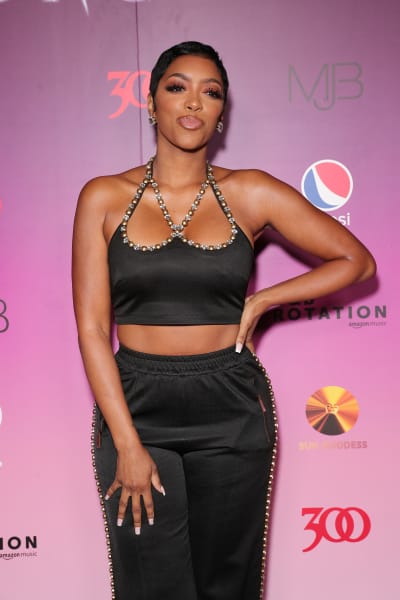 Porsha Williams participa da festa de lançamento do álbum Mary J. Blige 