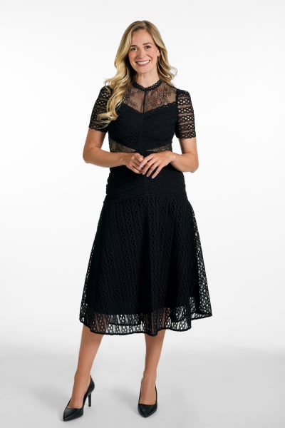 Brittany Bristow Black Lace Dress