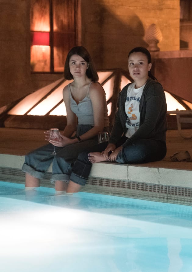 Callie and Mariana by the Pool Good Trouble Season 1 Episode 1 TV
