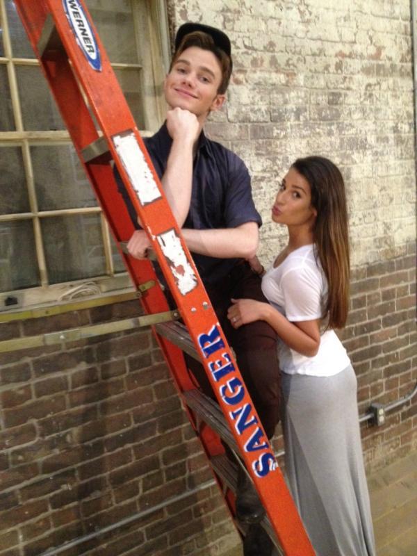 Chris Colfer and Lea Michele