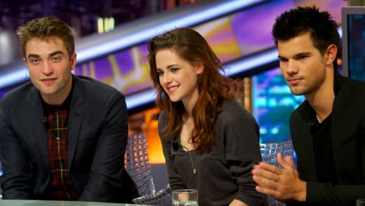 ) Robert Pattinson, Kristen Stewart and Taylor Lautner attend "El Hormiguero" Tv show