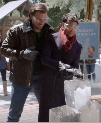 Escultura de hielo: edición navideña