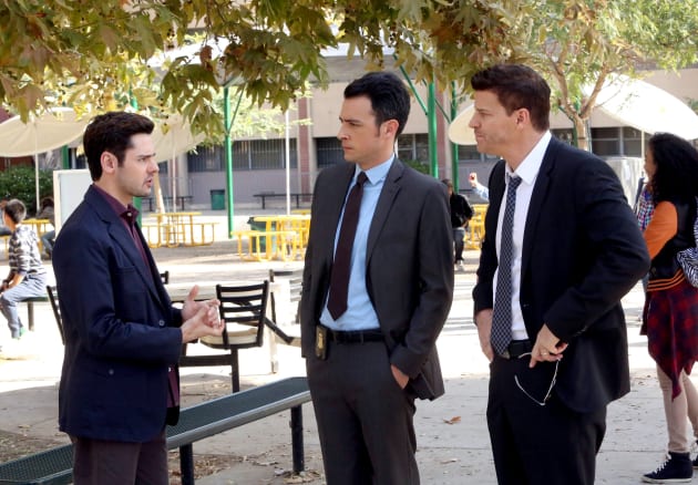 Aubrey and Booth Investigate - Bones Season 10 Episode 12